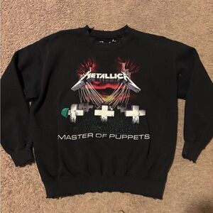 Bravado Metallica Black Graphic Crewneck Sweater